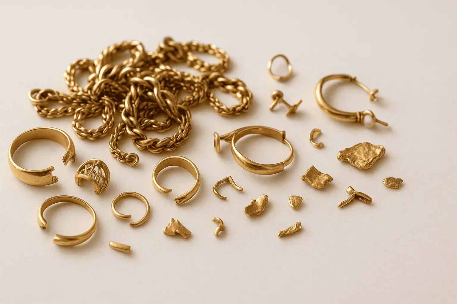 Bruchgold und Einzelteile