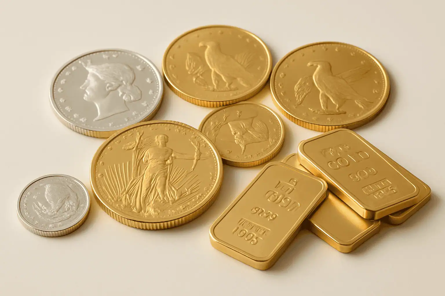 Gold- und Silbermünzen